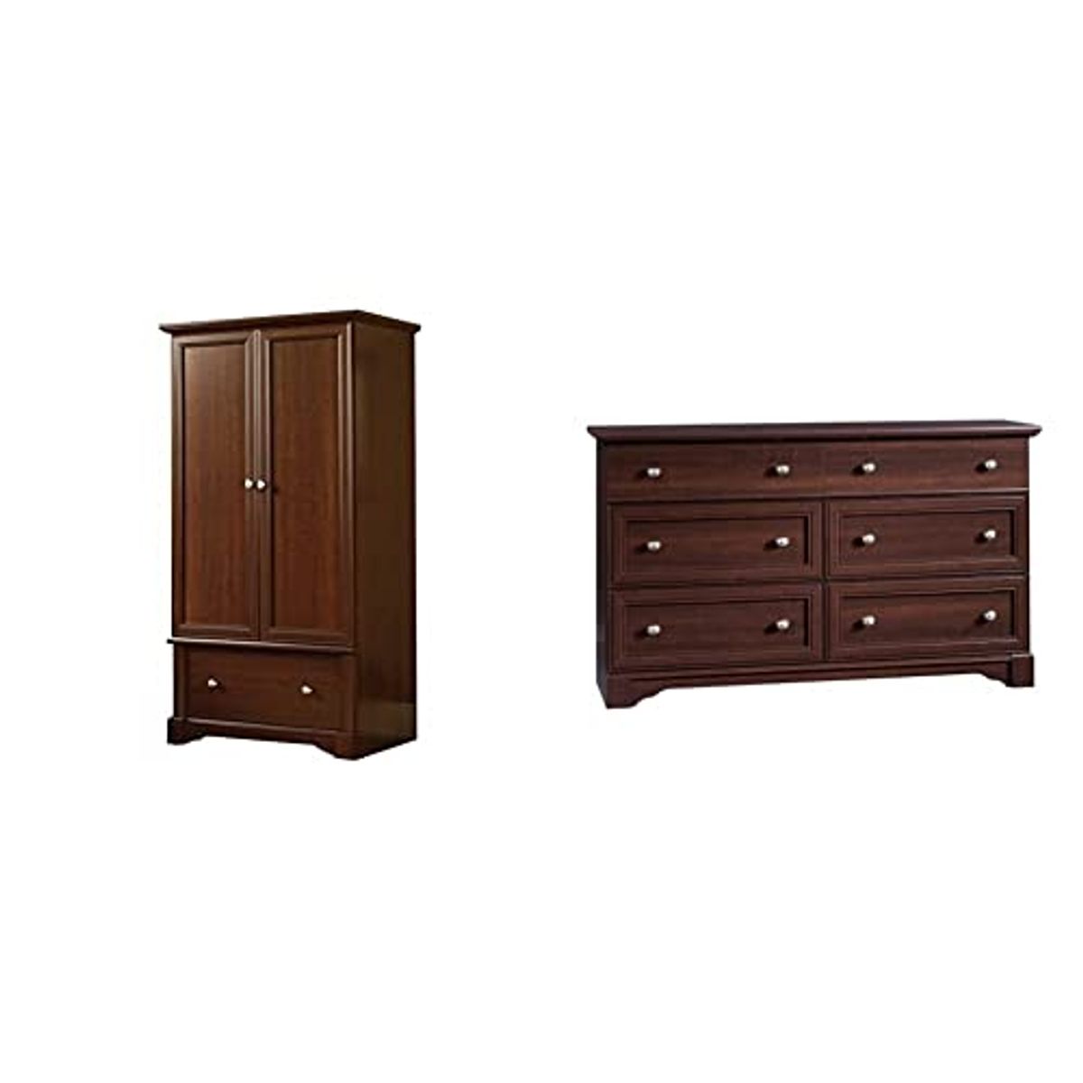 Sauder Palladia Armoire, Select Cherry Finish & Palladia Dresser, Select Cherry Finish