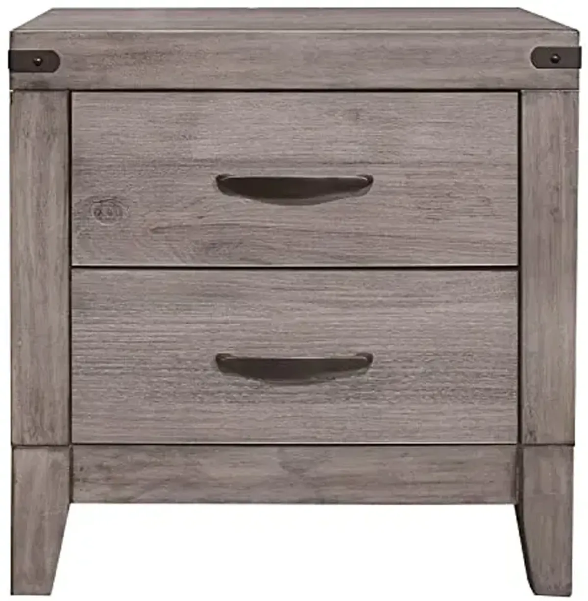 Lexicon Zade 2-Drawer Nightstand, Brownish Gray