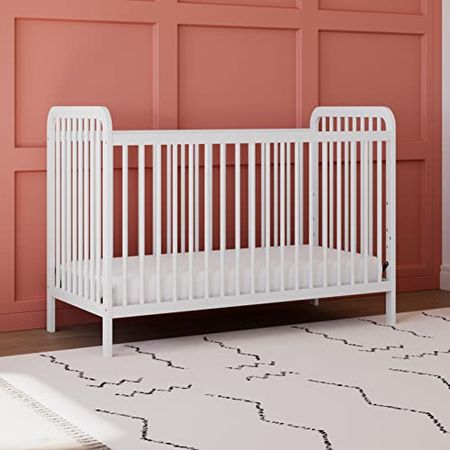 Storkcraft Pasadena 3-in-1 Convertible Crib (White) – GREENGUARD Gold Certified, Converts to Daybed and Toddler Bed, Fits Standard Full-Size Crib Mattress, Adjustable Mattress Height