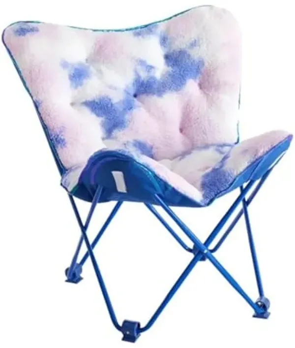 Heritage Kids Sherpa Butterfly Chair, Blue
