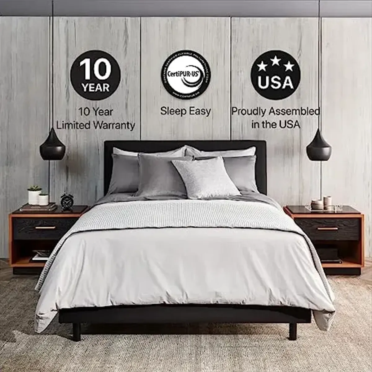 Beautyrest Black L-Class 13.75” Firm Queen Mattress, Cooling Technology, Supportive, CertiPUR-US, 100-Night Sleep Trial, 10-Year Limited Warranty