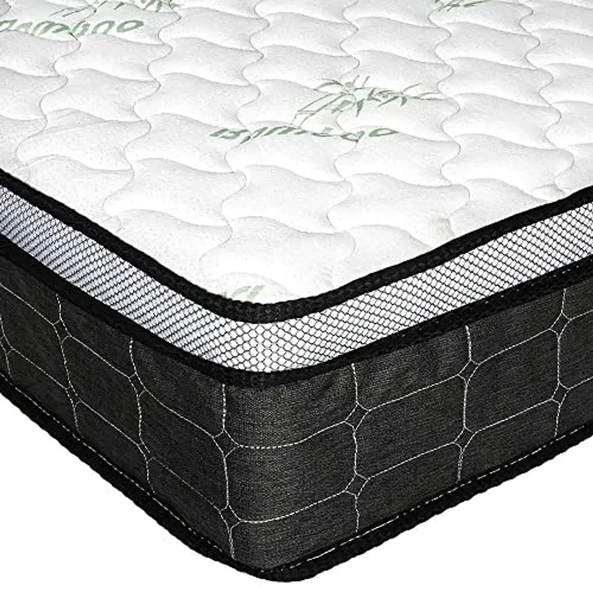 Swiss Ortho Sleep 10 inch Plush Pillow Top & Individually Wrapped Pocket Coils Innerspring - Green Foam Certified, King, White