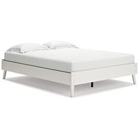 Signature Design by Ashley Aprilyn Minimalist Platform Bed, Queen, White