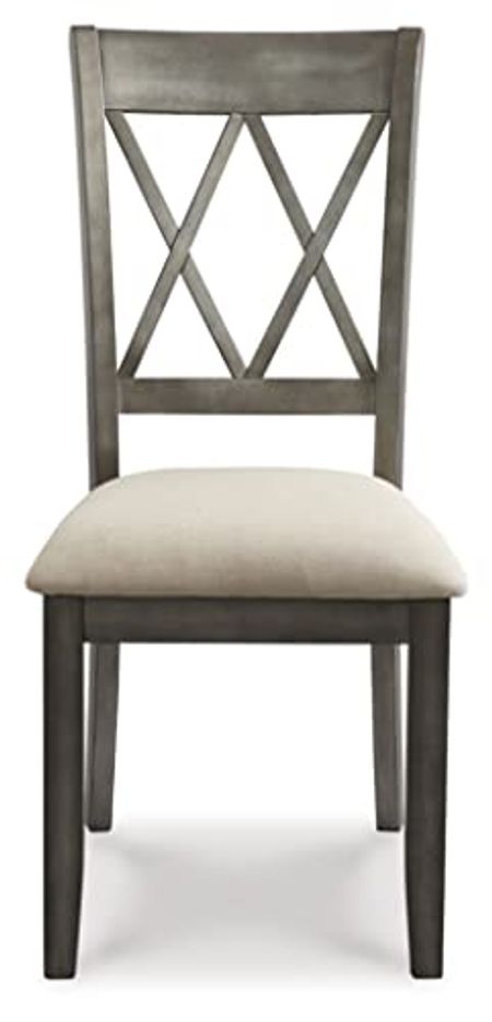 Signature Design by Ashley Curranberry Casual Upholstered Dining Chair, 2 Count, Gray