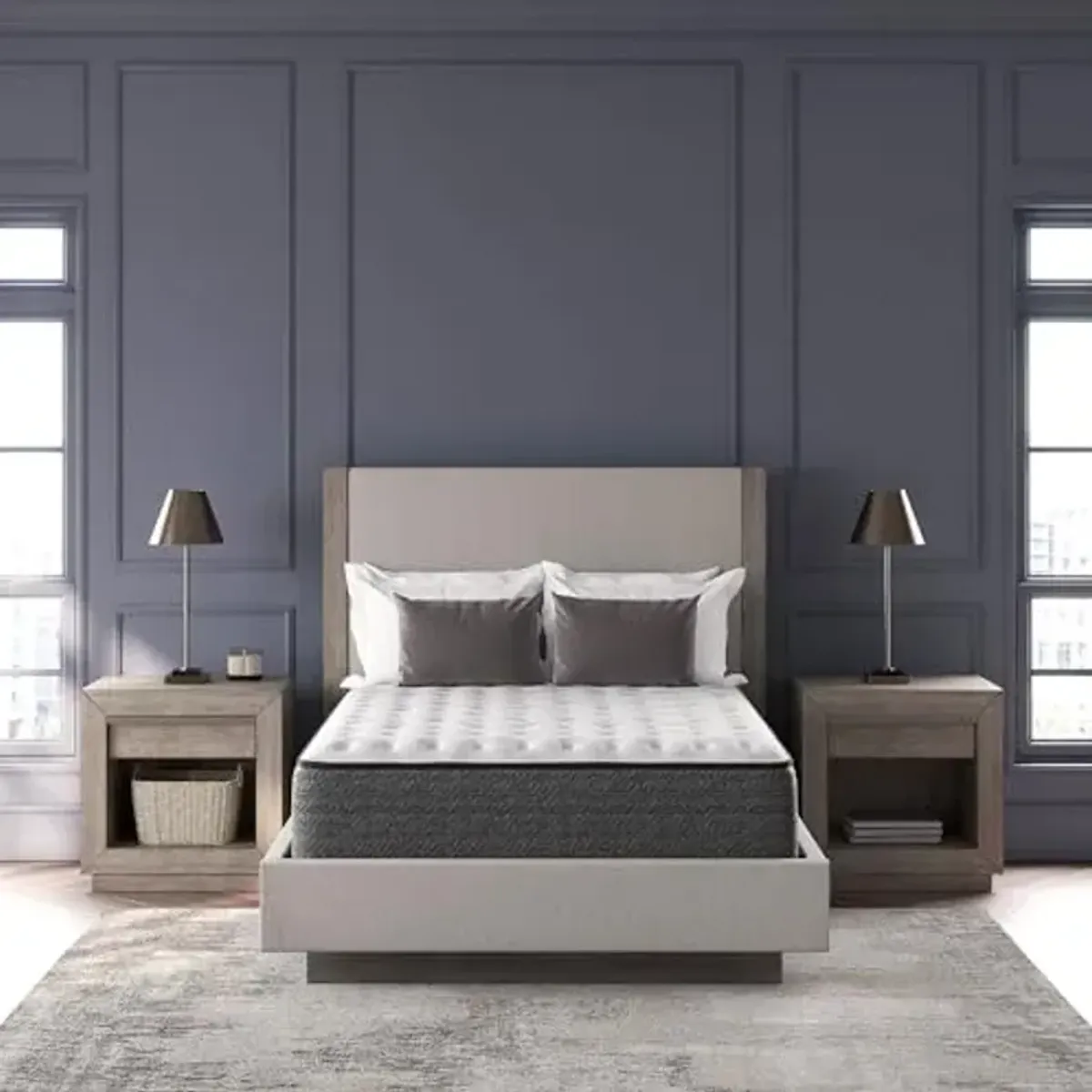 Signature Design by Ashley King Size Ultra Luxury 14 Inch Hyper Cool Hybrid Mattress with Cooling Gel Memory Foam, Fiberglass Free, Mattress In A Box