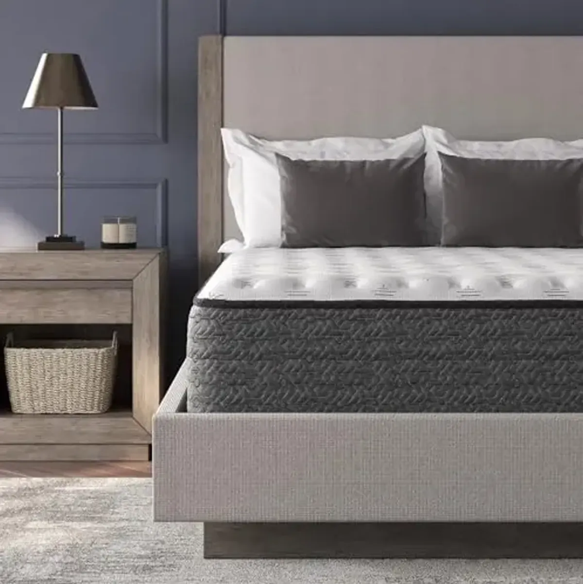 Signature Design by Ashley King Size Ultra Luxury 14 Inch Hyper Cool Hybrid Mattress with Cooling Gel Memory Foam, Fiberglass Free, Mattress In A Box