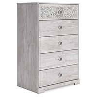 Signature Design by Ashley Paxberry Bohemian 5 Drawer Chest of Drawers, White