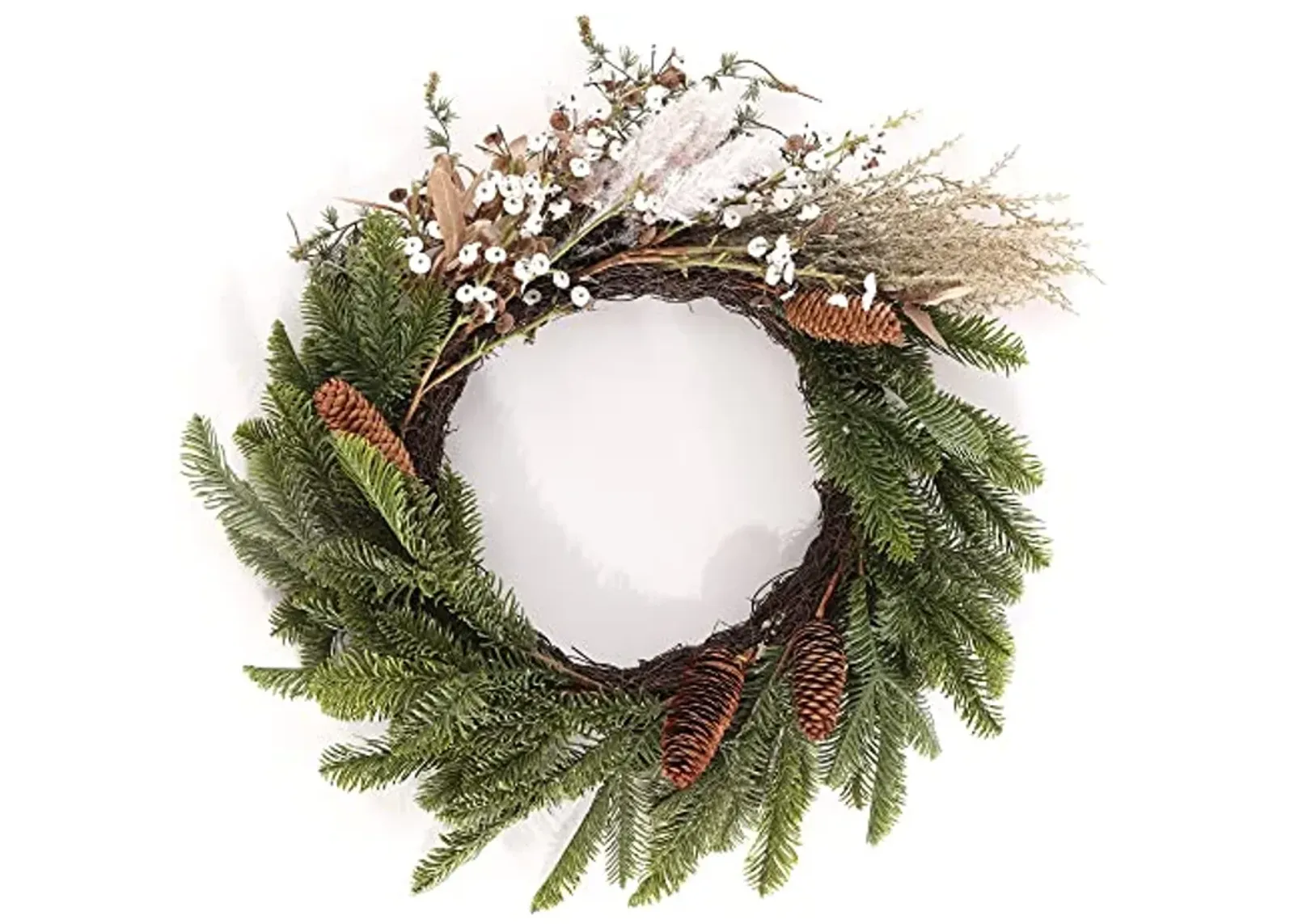 SAFAVIEH Home Collection 21-inch Decorative Artificial Pine & Olive Leaf Wreath (Fully Assembled)