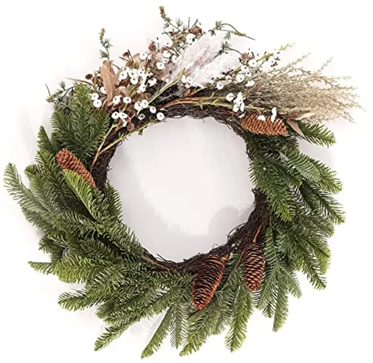 SAFAVIEH Home Collection 21-inch Decorative Artificial Pine & Olive Leaf Wreath (Fully Assembled)