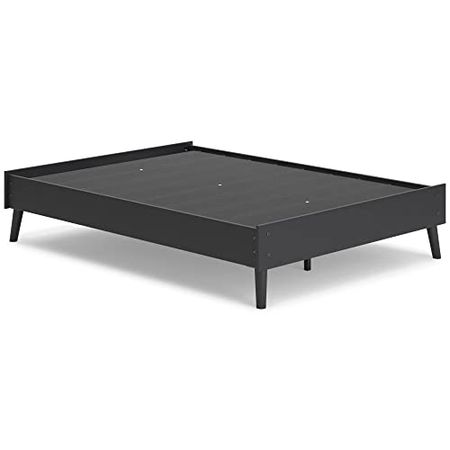 Signature Design by Ashley Charlang Modern Platform Bed, Full, Black