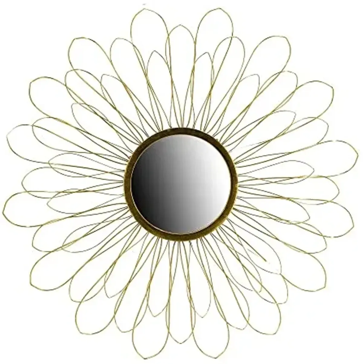 Wayborn Gold 80% Iron, 10% Mirror, 10% MDF Guilded Flower Wall Decor 35.83″L X 2.36″W X 35.83″H