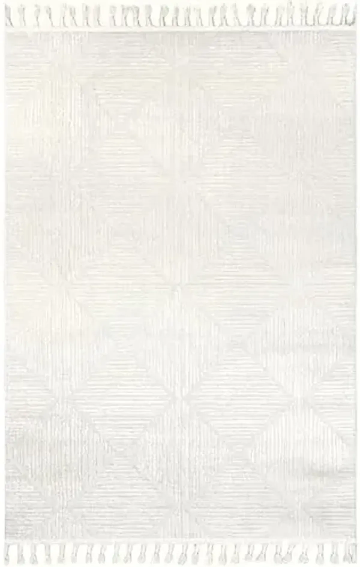 Nuloom Kerry Cream, 7'10" x 10', Geometric, Soft and Cozy, High Traffic, Stain Resistant, Easy Clean, Durable Area Rug for Bedroom, Living Room, Dining Space, Den, Foyer, Entryway