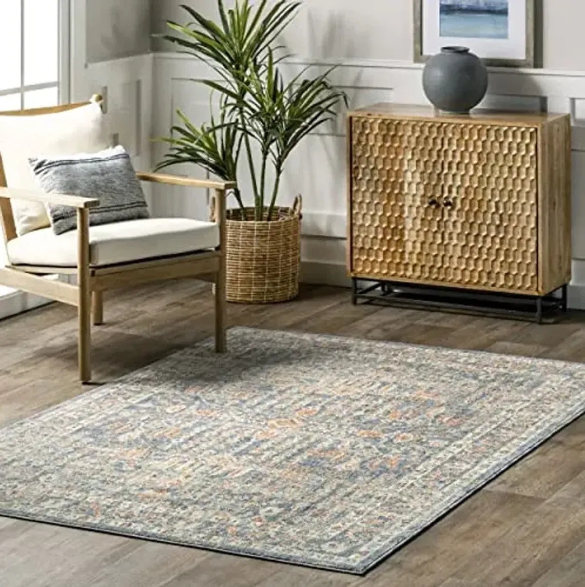nuLOOM Rosalind Traditional Oriental Style Area Rug, 5'3" x 7'6", Grey