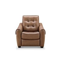 Abbyson Living Leather Power Recliner, Camel