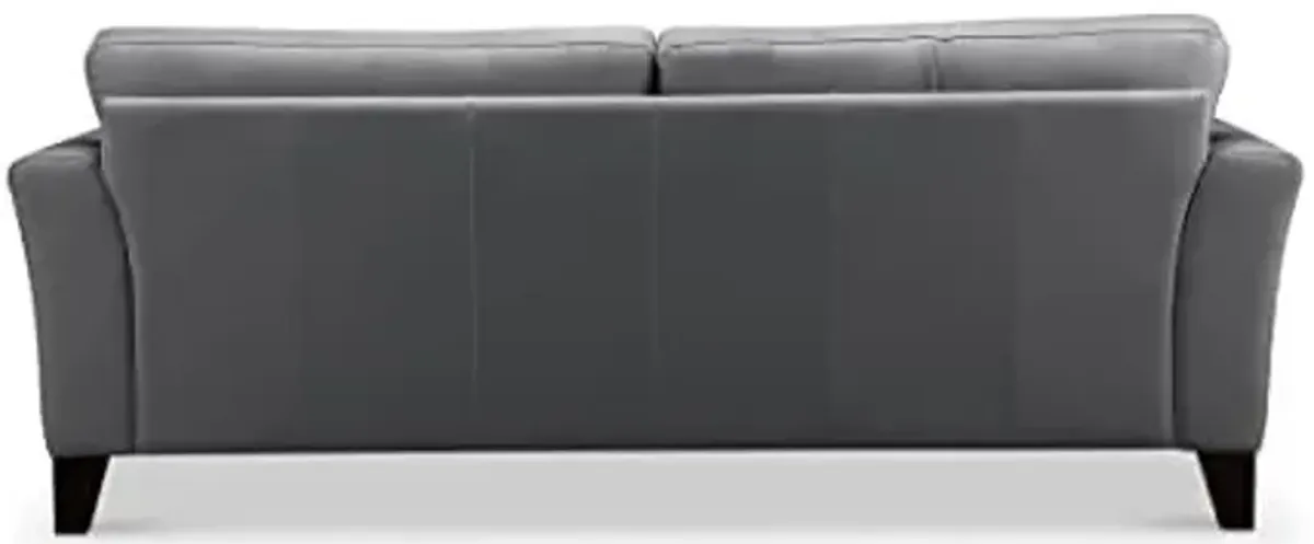 Abbyson Living Top Grain Leather Sofa, Blue