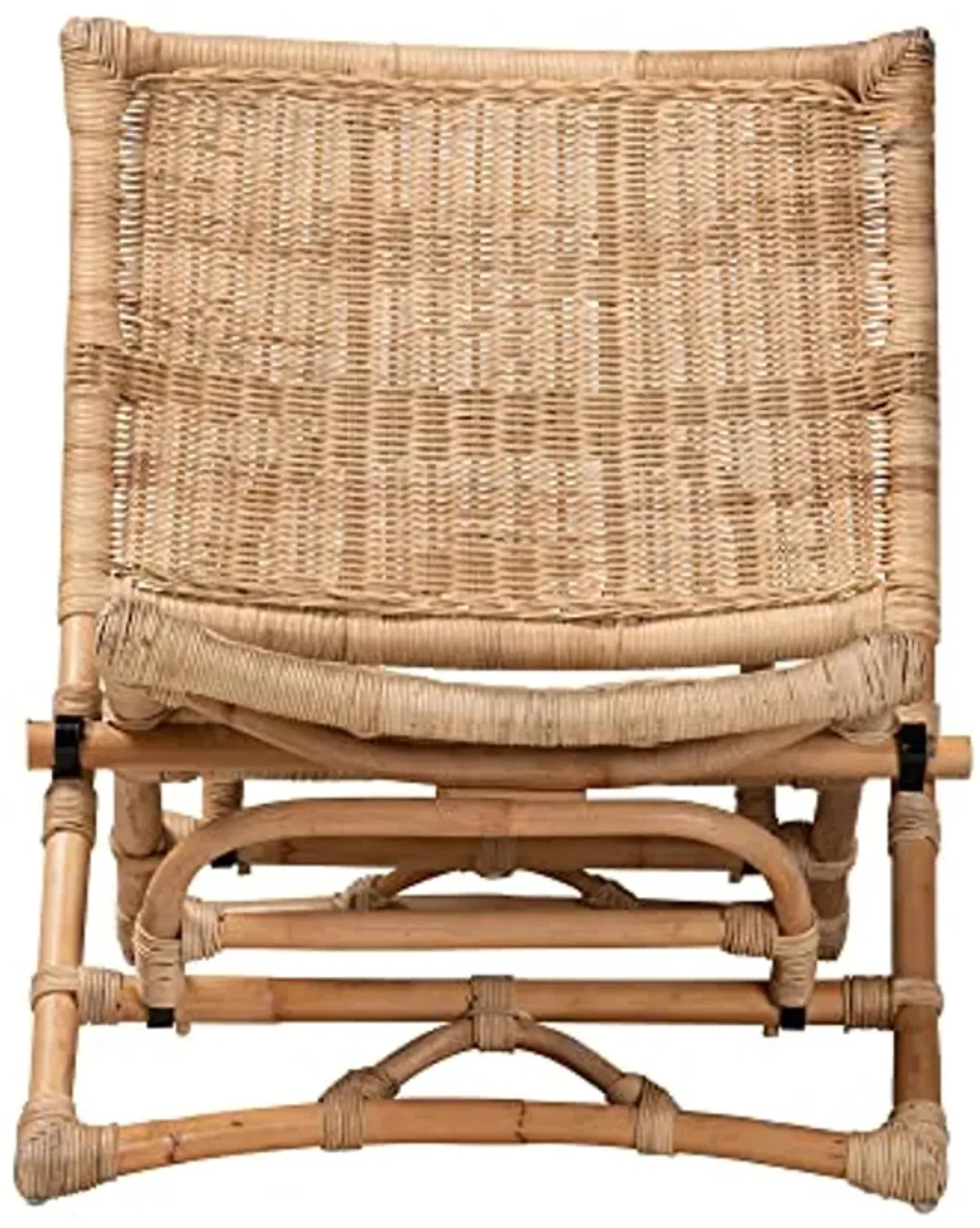 Baxton Studio Herrara Natural Rattan Foldable Chair, One Size