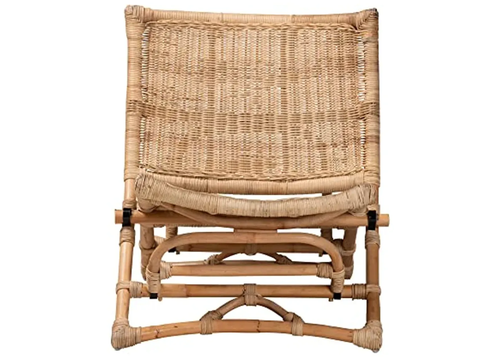 Baxton Studio Herrara Natural Rattan Foldable Chair, One Size