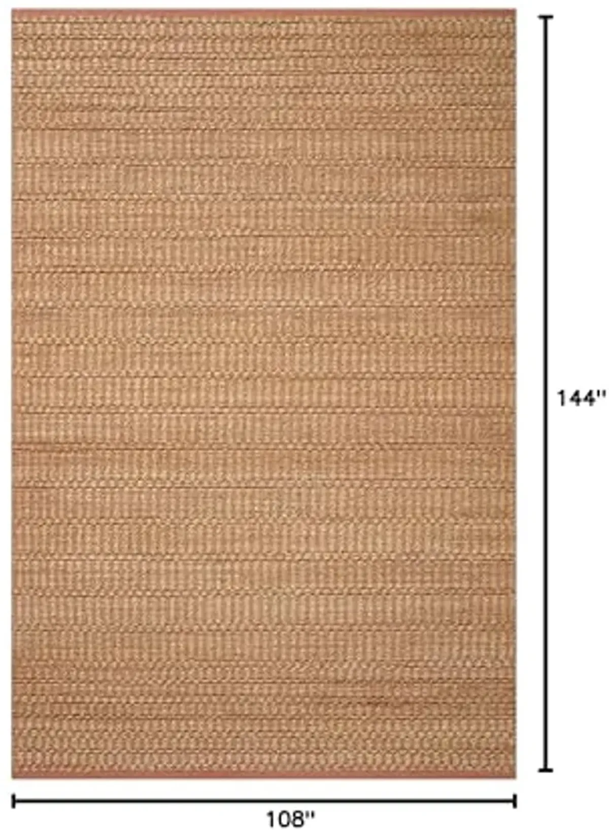 Loloi Angela Rose Colton Collection CON-05 Natural/Clay 9'-0'' x 12'-0'', .38" Pile Height, Area Rug