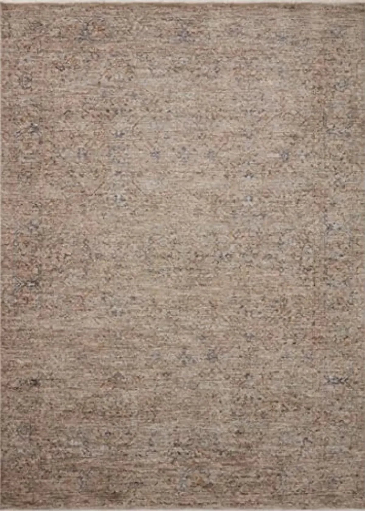 Loloi Angela Rose Blake Collection BLA-03 Taupe/Blue 2'-7" x 8'-0", .25" Pile Height, Fringe, Runner Rug