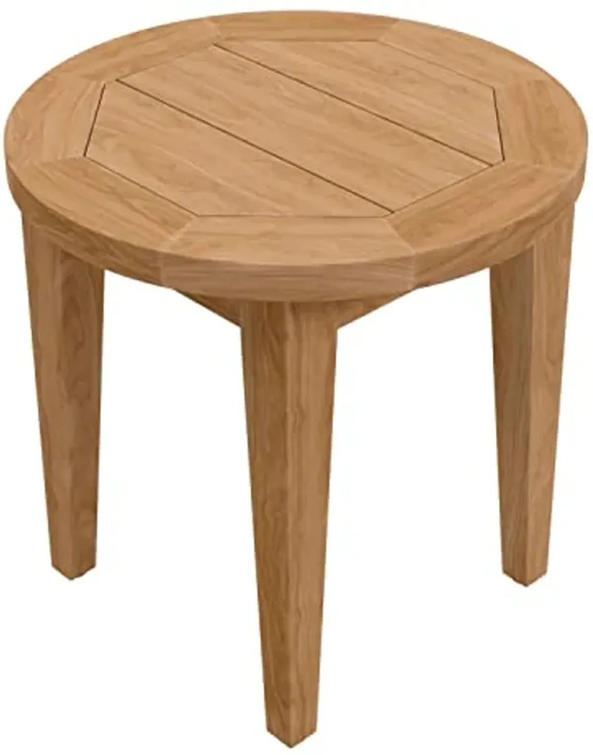 Modway Brisbane Modern Teak Wood Outdoor Patio Side Table in Natural