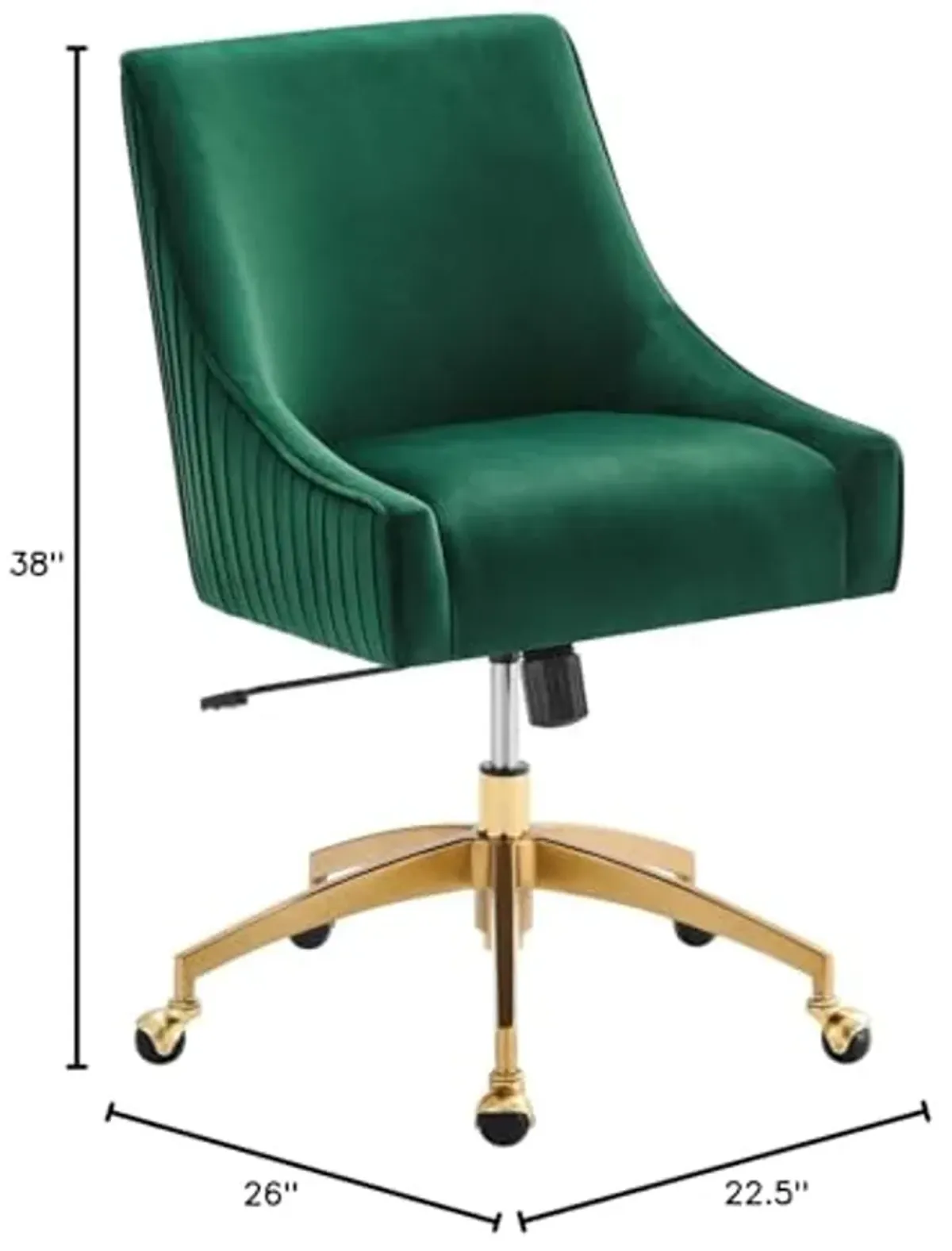 Modway Green Discern Performance Velvet Office Chair EEI-5080-GRN