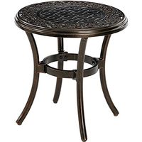 Hanover Traditions 18" Round Side End Table, Cast Aluminum, Bronze Finish, All-Weather-TRADSDTBL, 1 Piece