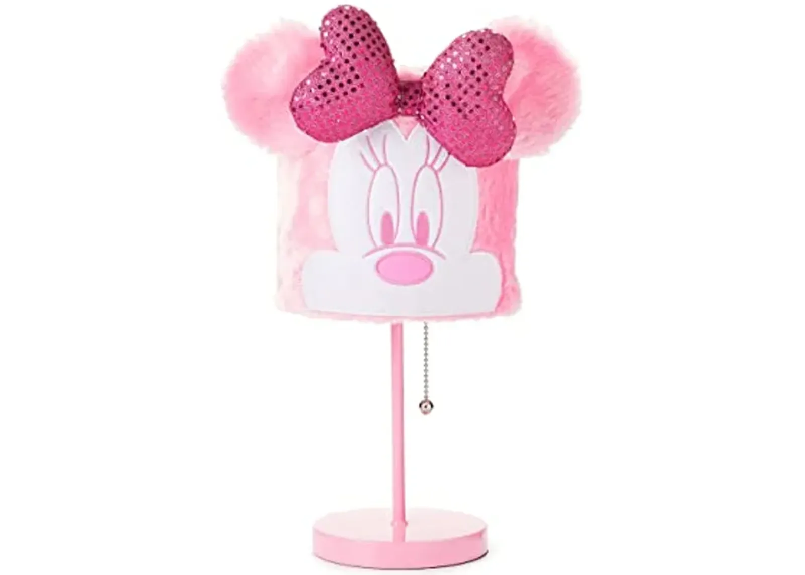 Idea Nuova Disney Minnie Mouse Plush Shade Table Lamp, Pink