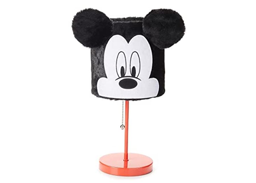 Idea Nuova Disney Mickey Mouse Plush Shade Table Lamp, Red