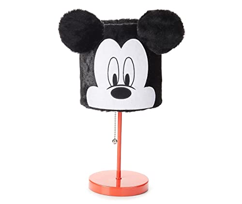 Idea Nuova Disney Mickey Mouse Plush Shade Table Lamp, Red