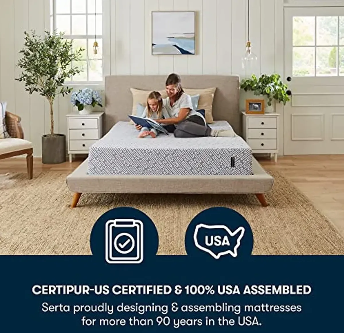 Serta - 11 inch Amazon Exclusive Cooling Gel Memory Foam Mattress, Queen Size, Firm, Supportive, CertiPur-US Certified, 100-Night Trial - Restored Rest