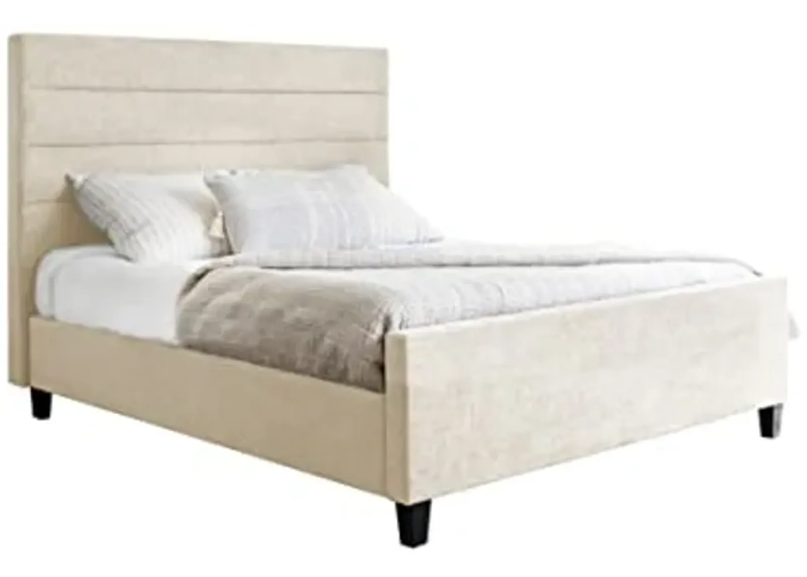 Abbyson Living Upholstered King Bed, Cream