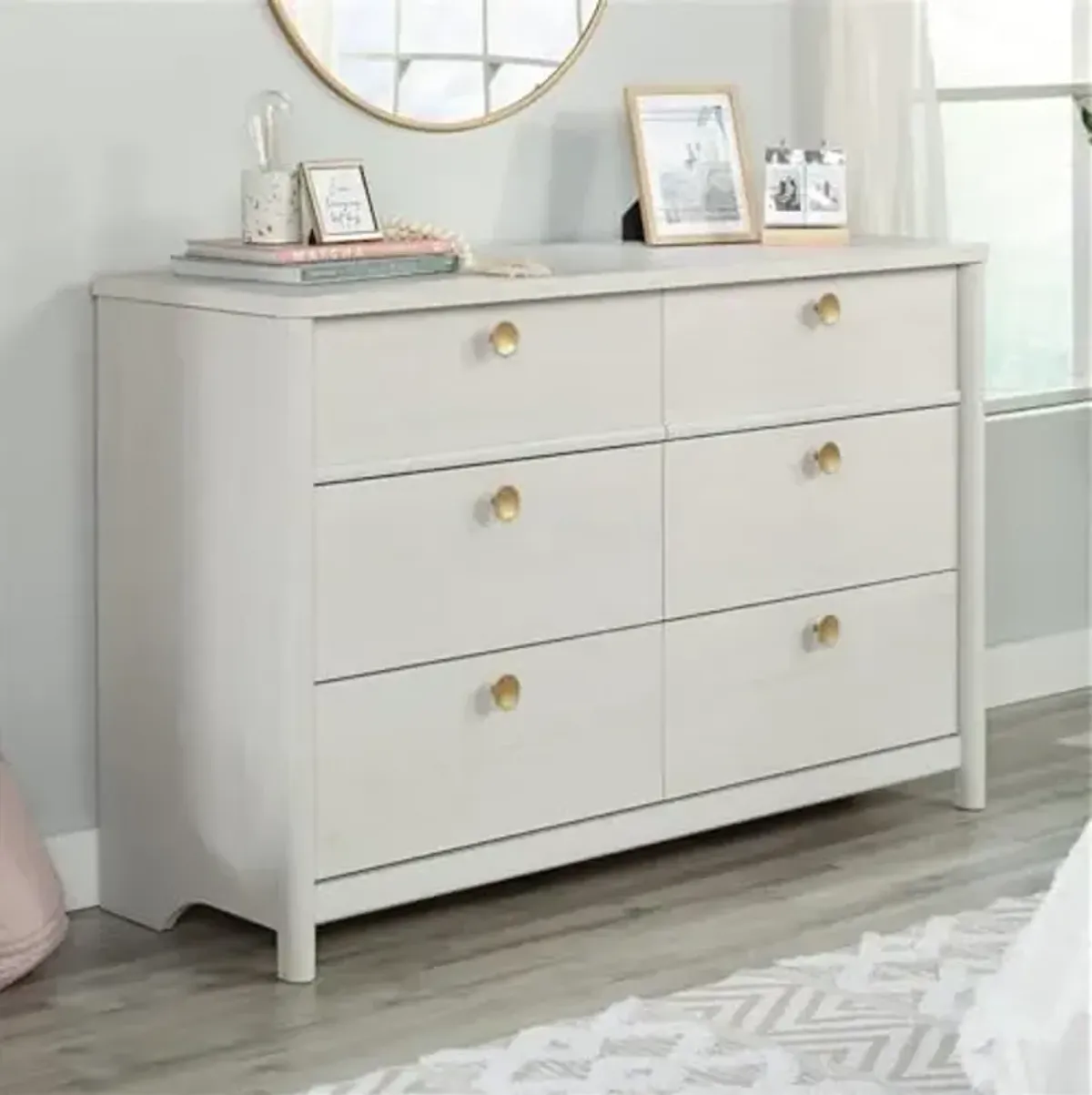 Sauder Dover Edge Dresser, in Glacier Oak Finish