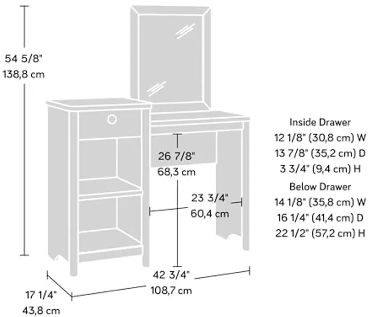 Sauder Dover Edge Vanity, Glacier Oak Finish