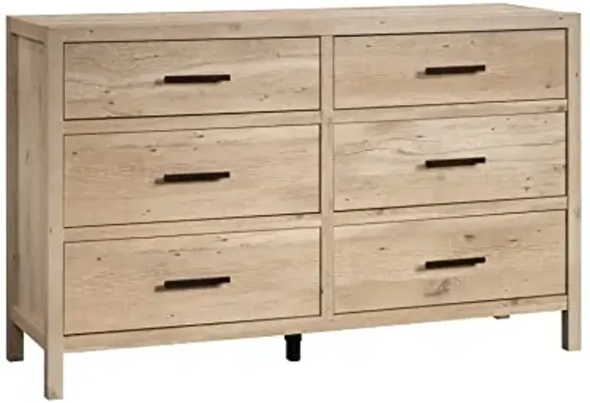 Sauder Pacific View 6-Drawer Bedroom Dresser, Prime Oak Finish