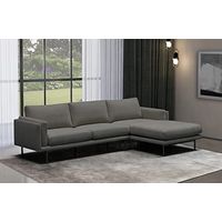 Abbyson Living Stain-Resistant Fabric Sectional, Charcoal