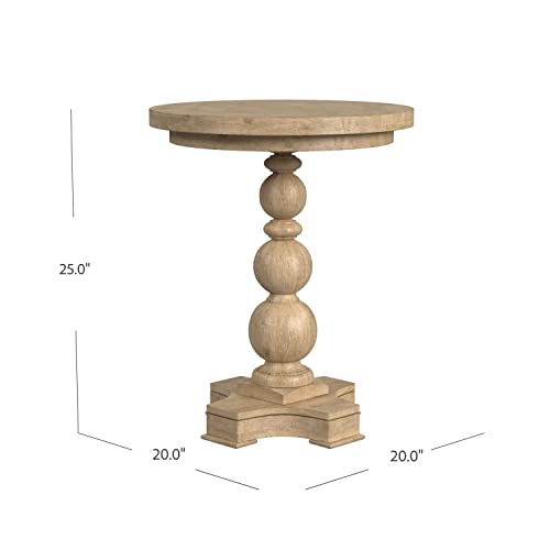 Bassett Mirror Company Cylia Round Accent Table in Brown Wood