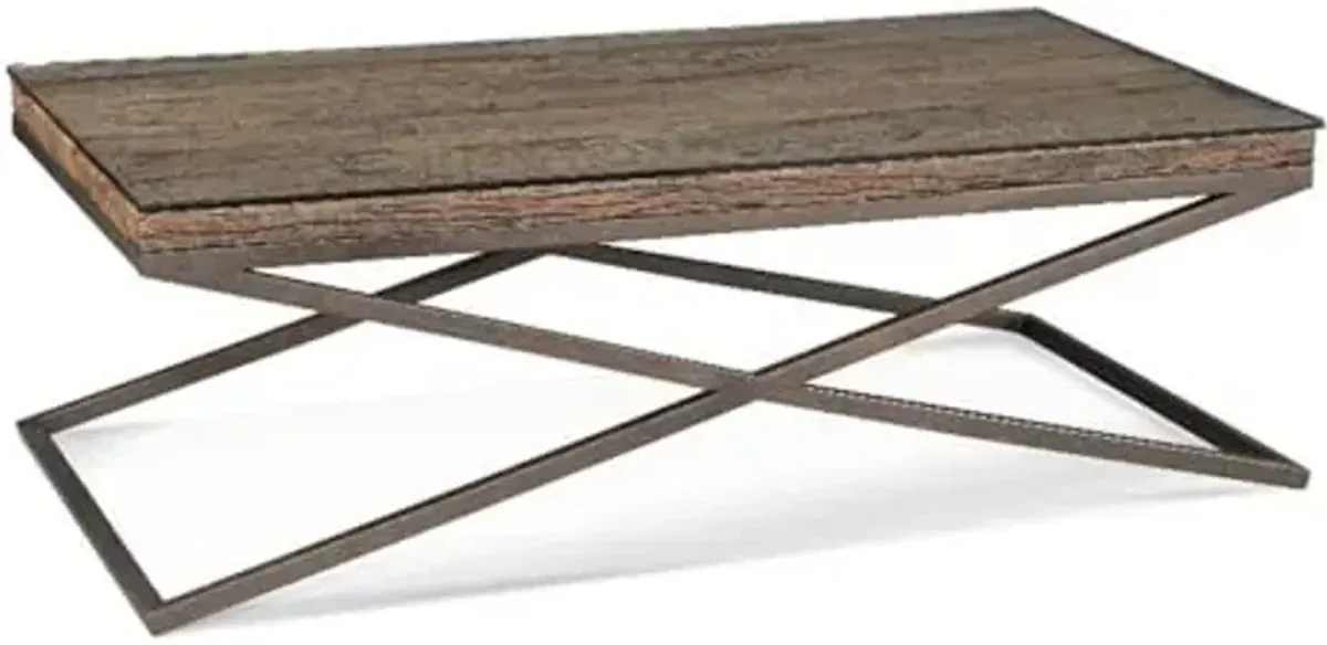 Bassett Mirror Company Cambria Reclaimed Wood Coffee Table in Brown