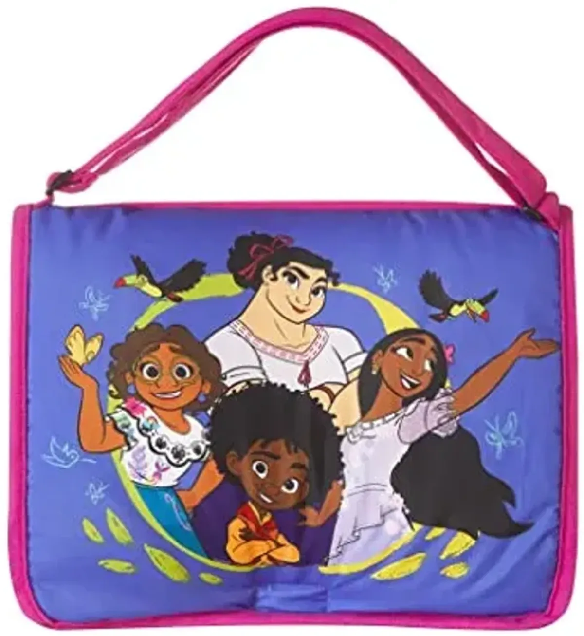 Disney Encanto Portable Travel Slumber Cushioned Play Mat with Built in Pillow, 46"x26", Ages3+