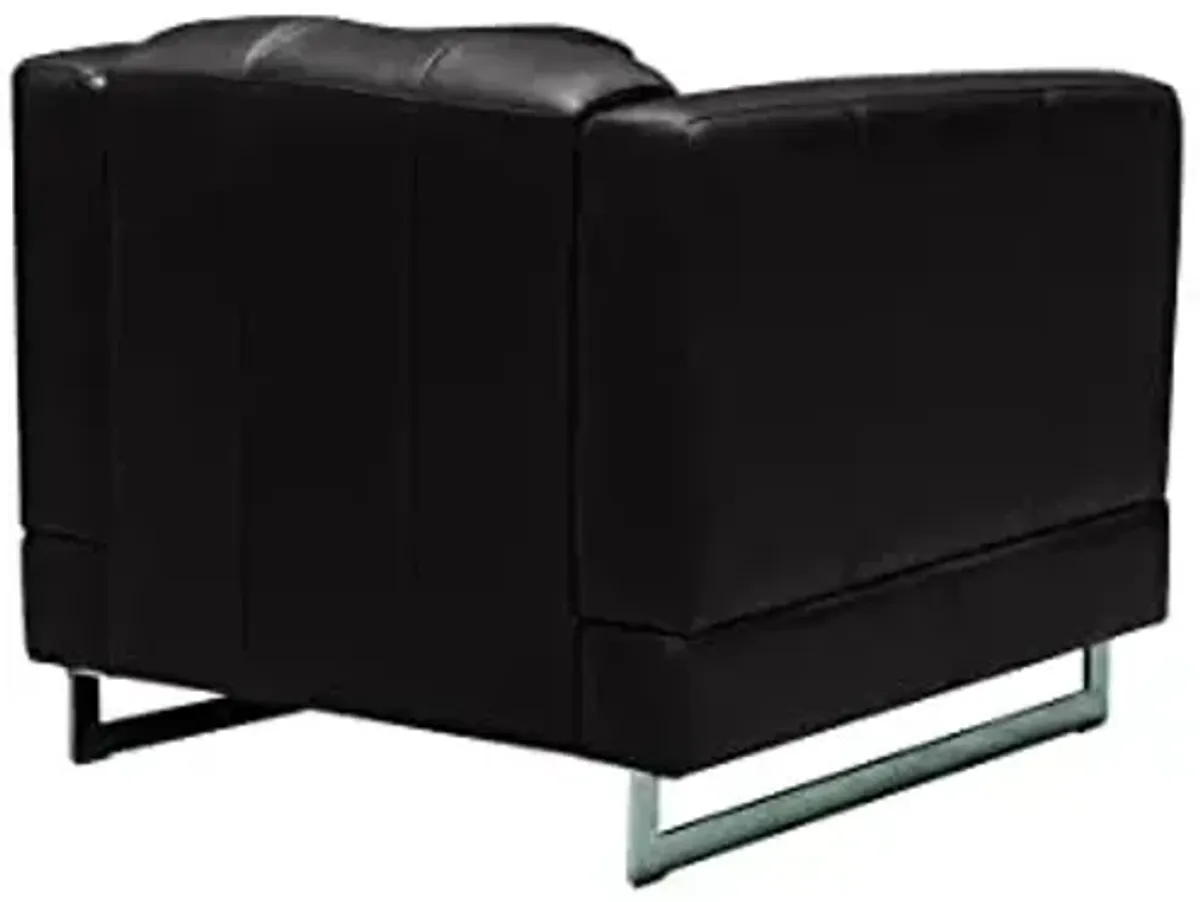 Abbyson Living Leather Chair, Black