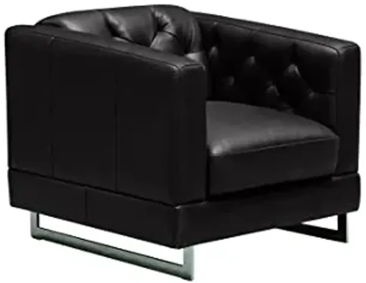 Abbyson Living Leather Chair, Black