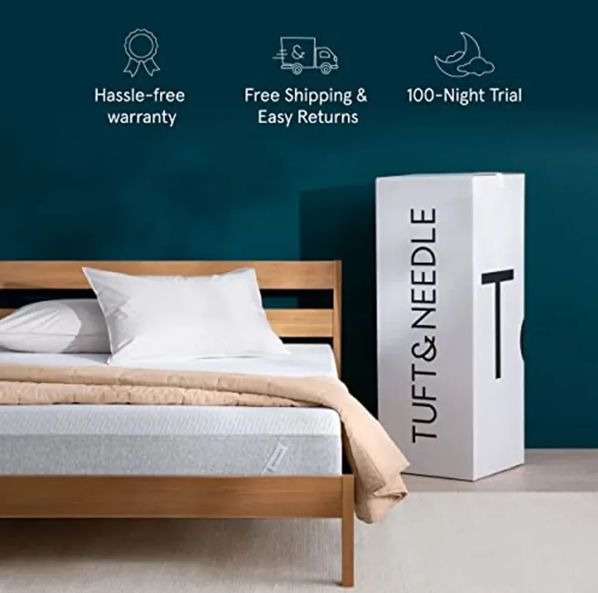 Tuft & Needle 2022 Original Firm Twin XL Size Adaptive Foam Mattress in a Box, Cooling Gel, Pressure Relief, Supportive, 100 Night Trial, Fiberglass Free, CertiPUR-US, 10-Year Limited Warranty