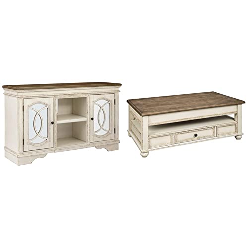 Signature Design by Ashley Realyn French Country TwoTone TV Stand
