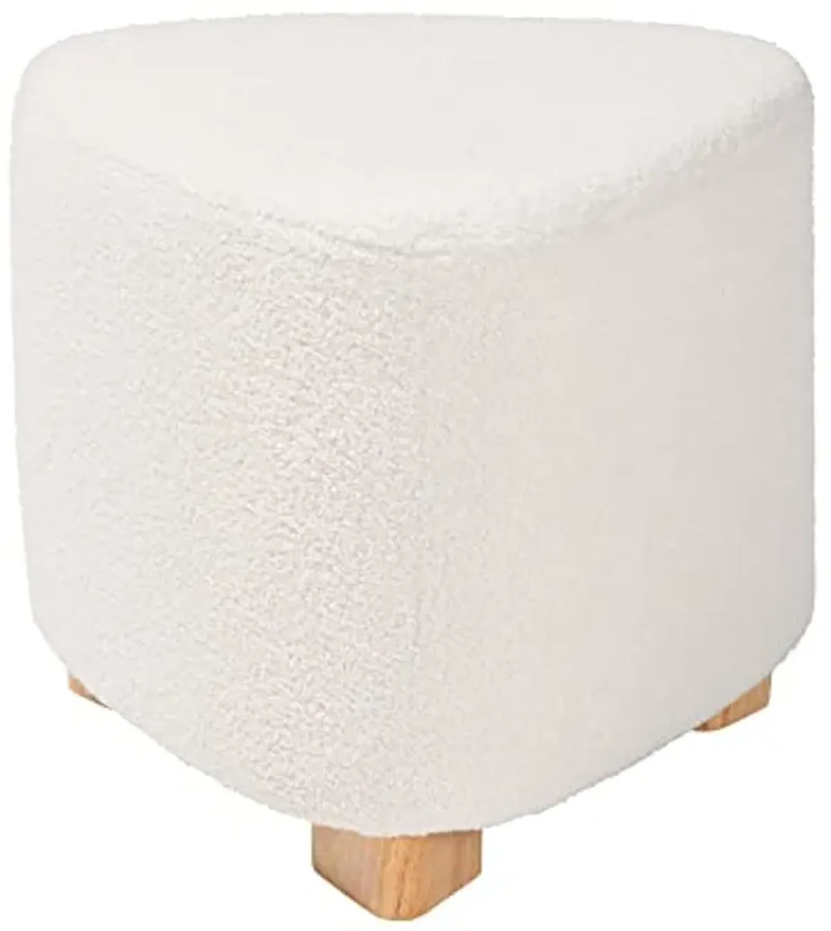 Baxton Studio Brielle Ottoman, One Size, Ivory