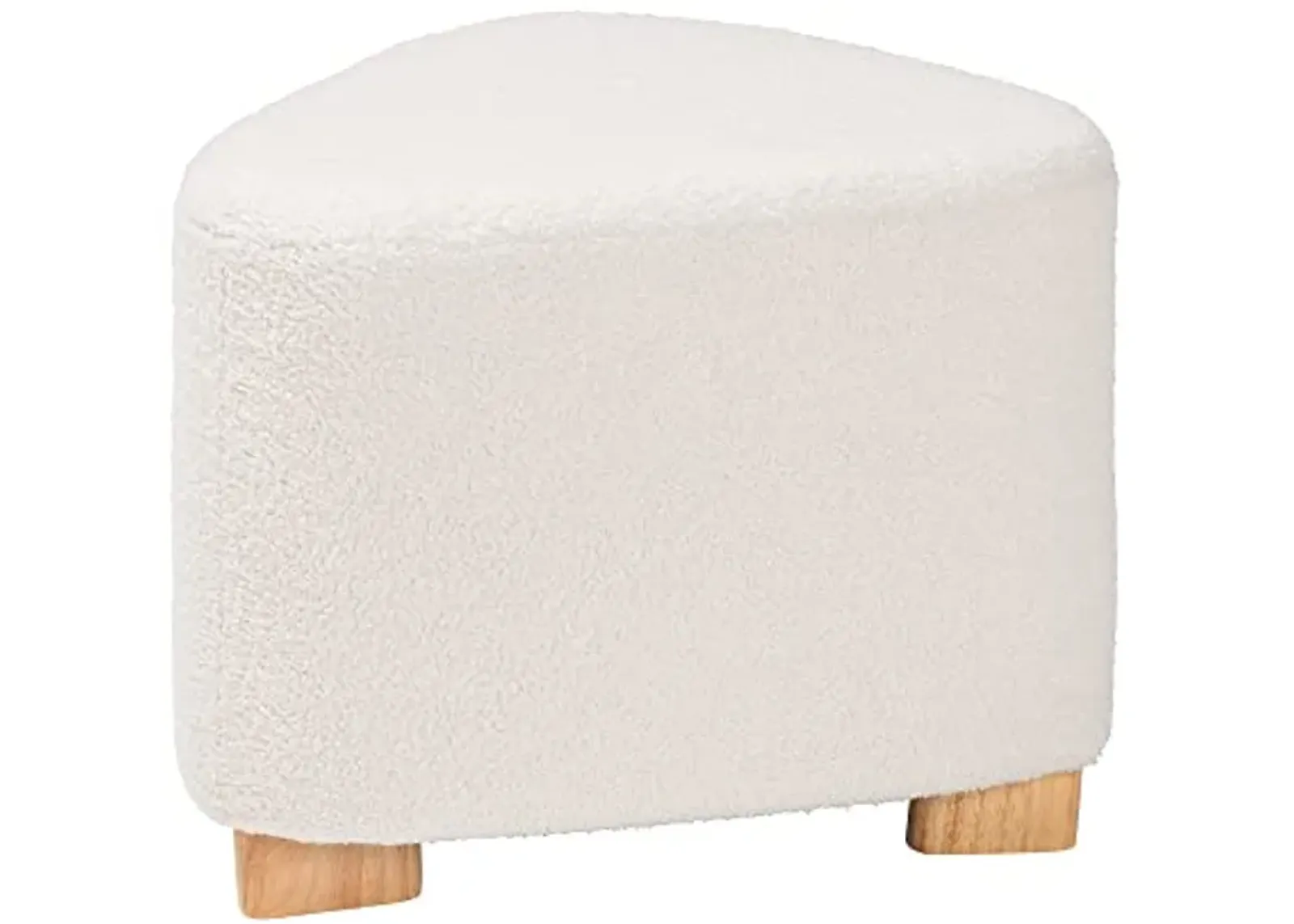 Baxton Studio Brielle Ottoman, One Size, Ivory