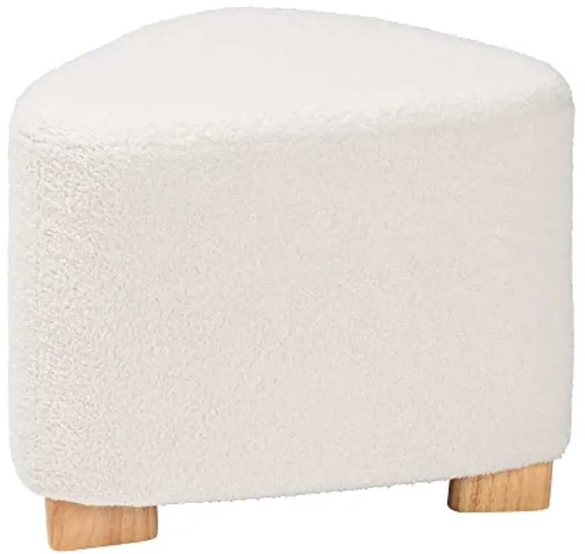 Baxton Studio Brielle Ottoman, One Size, Ivory