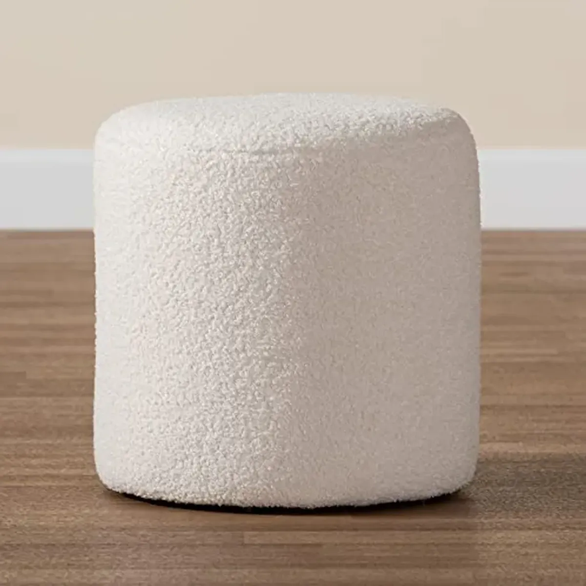 Baxton Studio Tori Ottoman, One Size, Ivory