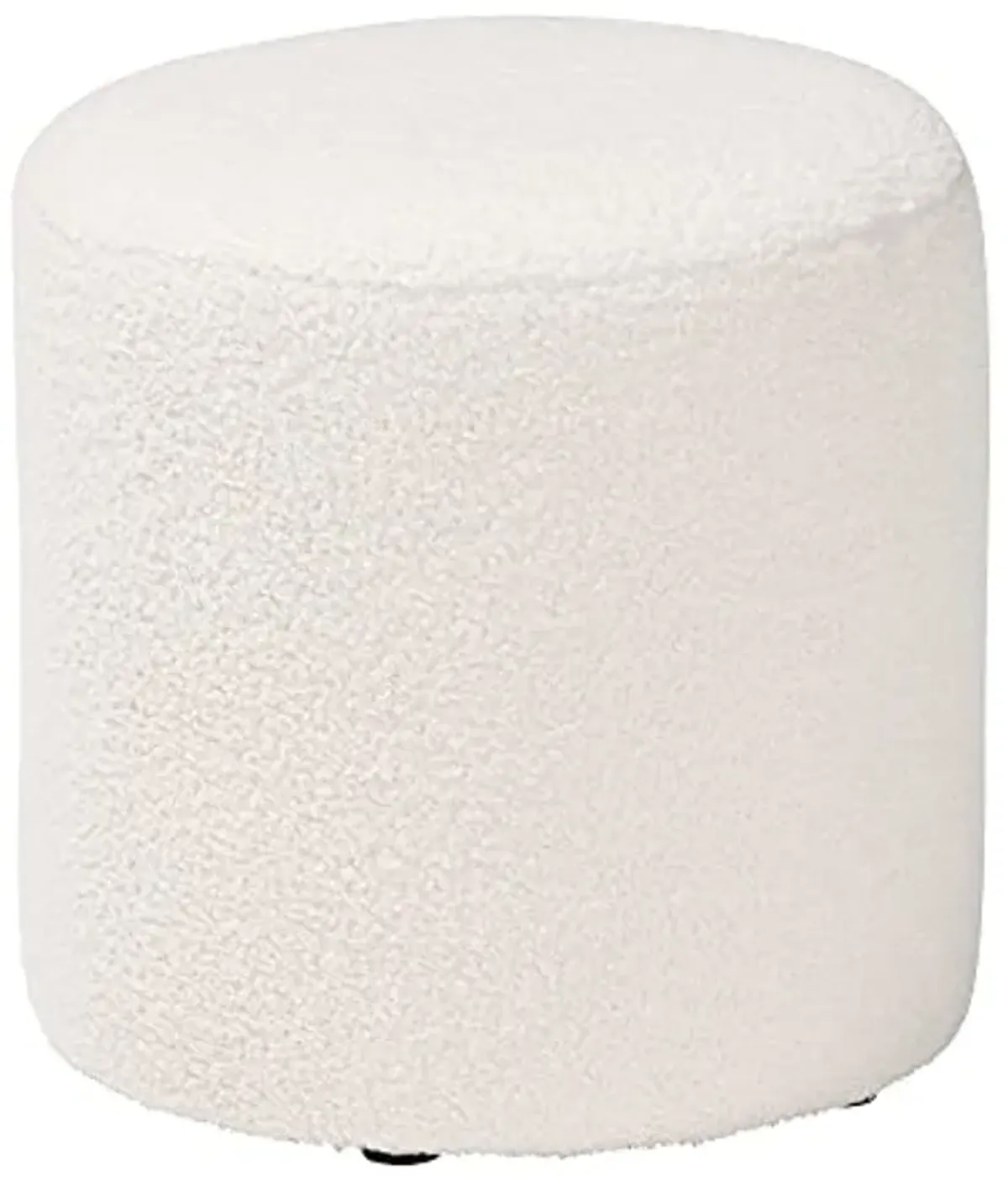 Baxton Studio Tori Ottoman, One Size, Ivory