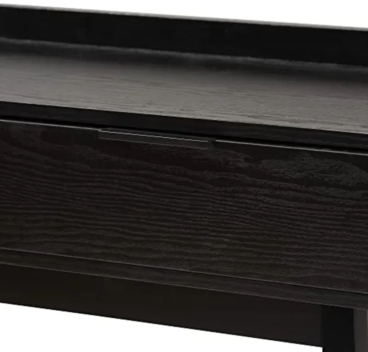 Baxton Studio Kalani Console Table, 2-Drawer, Dark Brown/Natural Brown