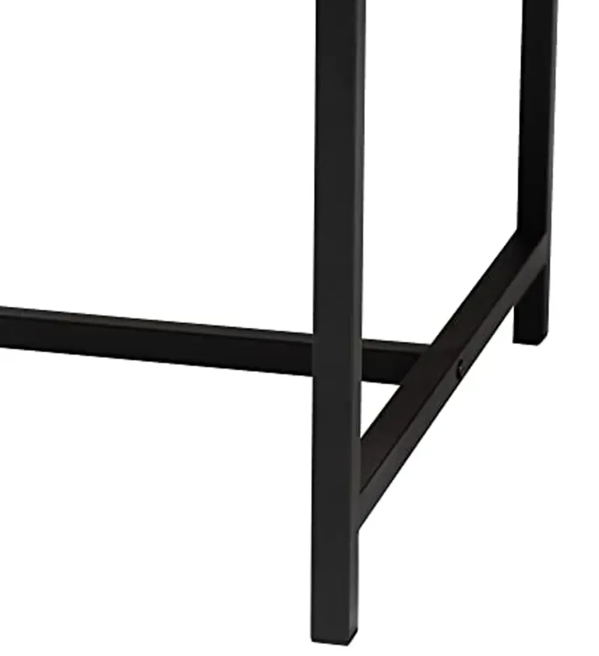 Baxton Studio Caterina End Table, 1-Drawer, Natural Brown/Black