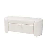 Baxton Studio Oakes Benche & Banquette, One Size, Ivory